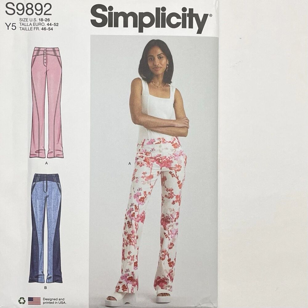Pattern Misses Sz Y5 18-26 Jeans Low Rise Flare Simplicity S9892 New/Uncut